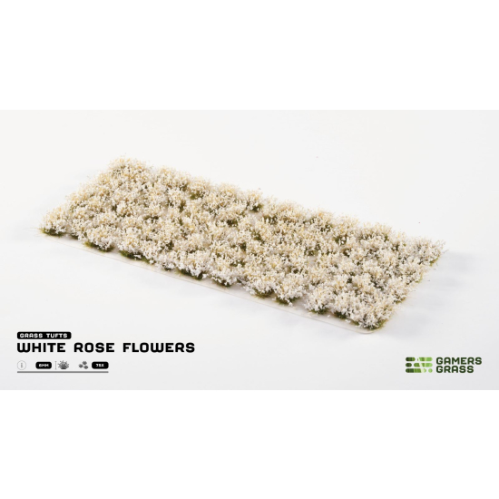 Gamers Grass: White Flowers – 6 mm | Kępki trawy z białymi kwiatami (ok. 70 szt.)